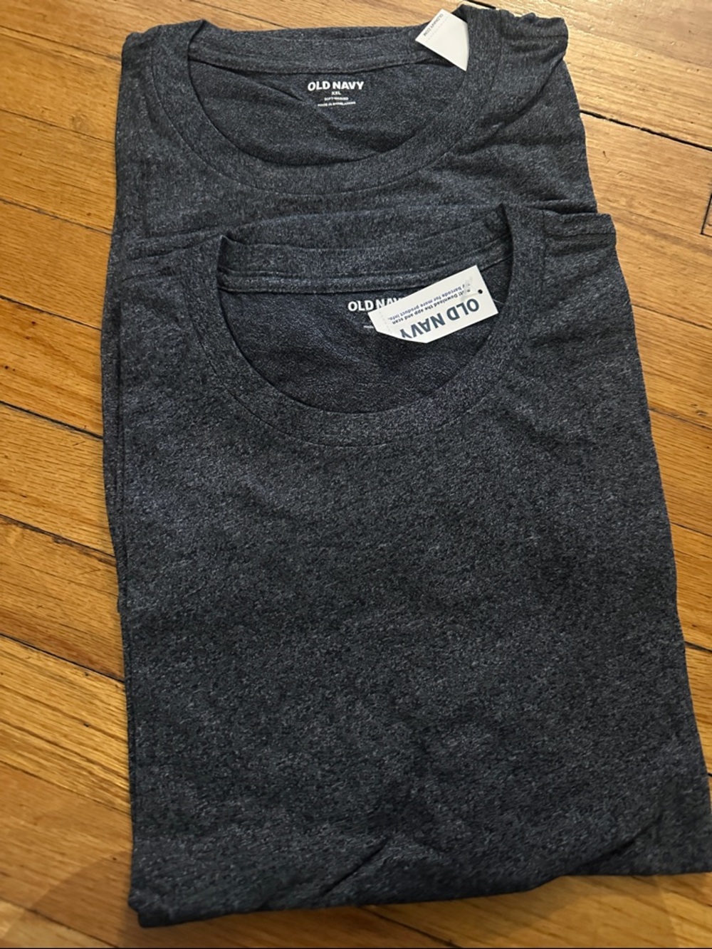 Old Navy Dark Charcoal Gray Crew Neck Short Sleeve Tee Duo - set of 2 - NWT